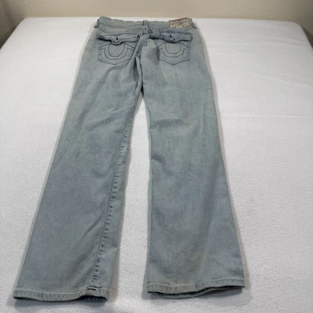 True Religion Ricky Jeans Mens 30x33 Blue Relaxed Straight Denim‎ y2k style